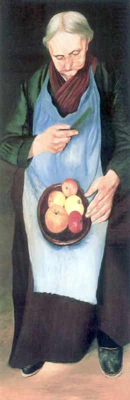 Kosztka, Tivadar Csontvry Old Woman Peeliing Apple china oil painting image